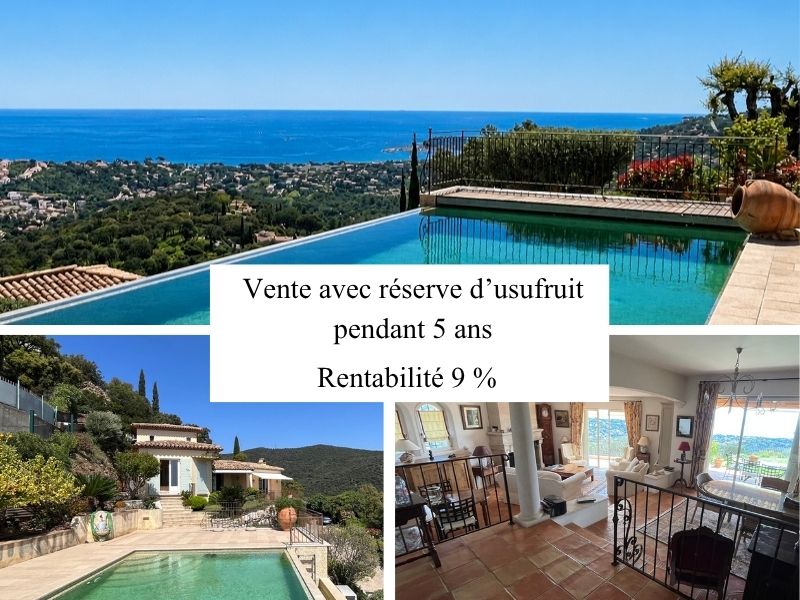 Vente avec réserve d'usufruit CAVALAIRE-SUR-MER - 83240 bouquet 1€ - ref 2913